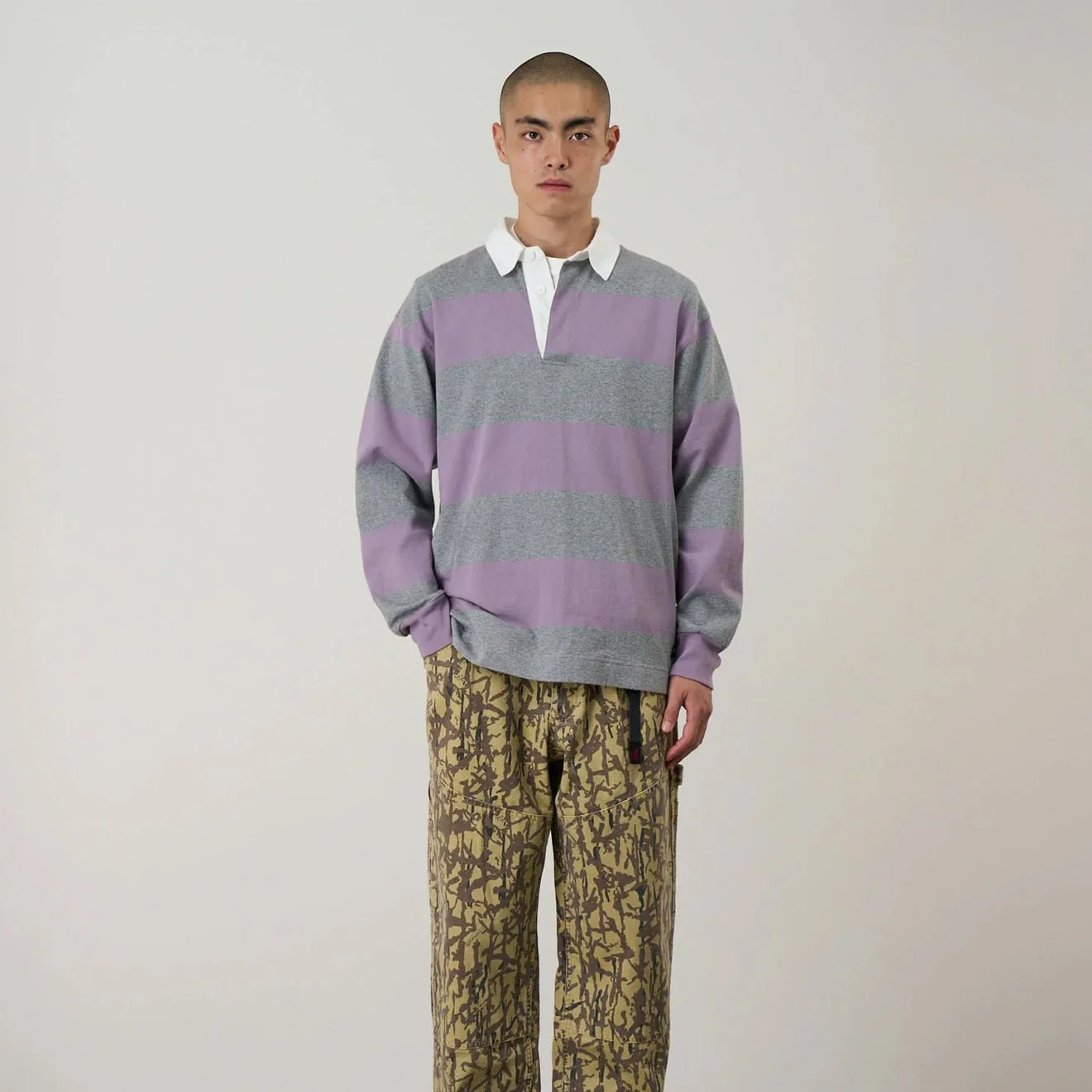 Gramicci Langdon Rugby Shirt L/S Heather / Purple - Image 5