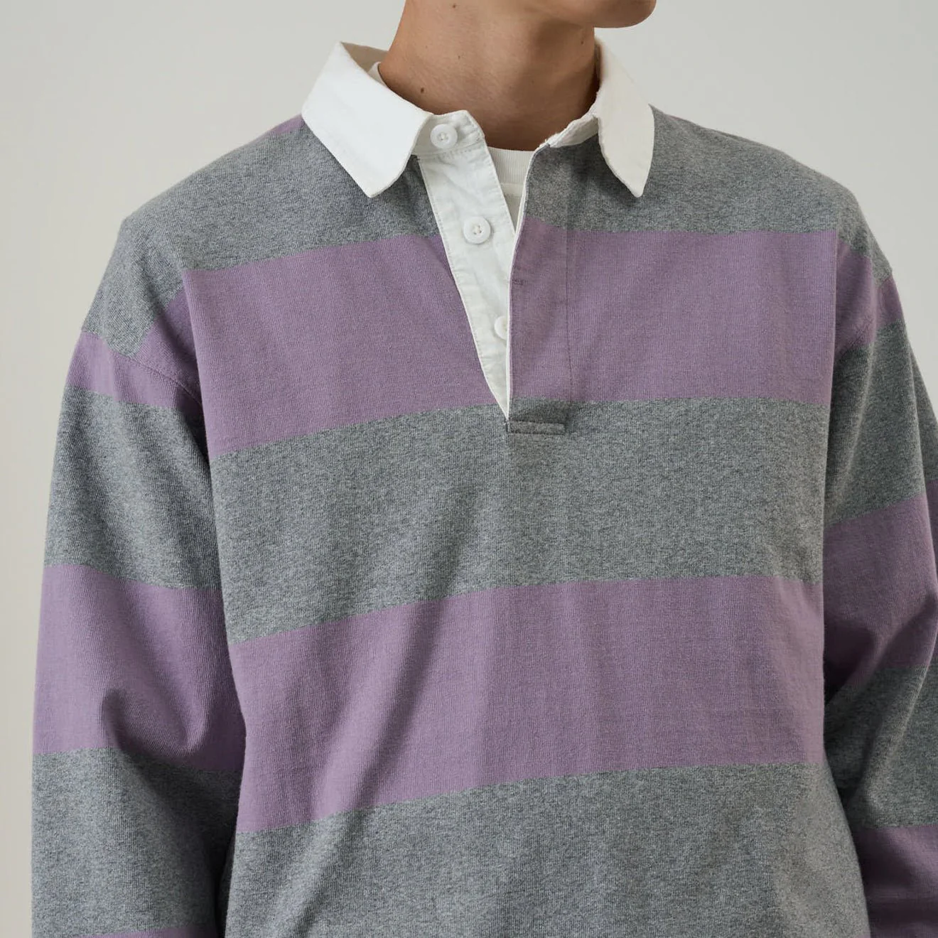 Gramicci Langdon Rugby Shirt L/S Heather / Purple - Image 7