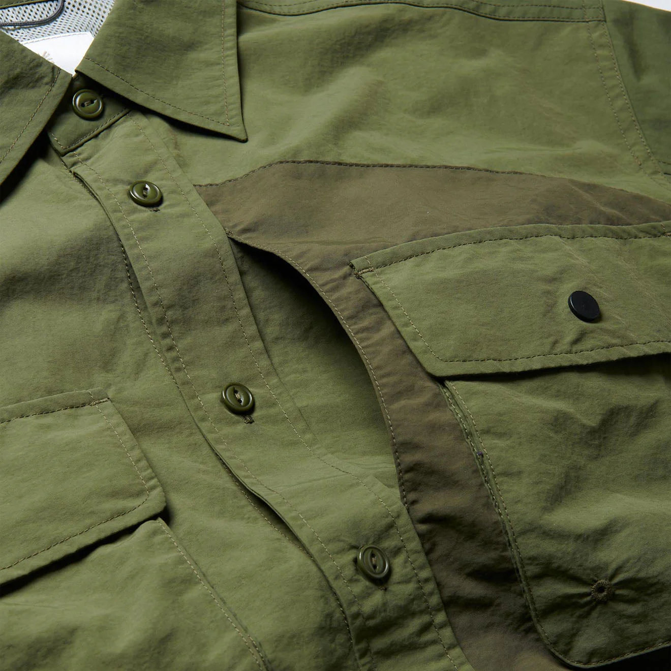 Gramicci Nylon Brentwood Shirt Olive - Image 3