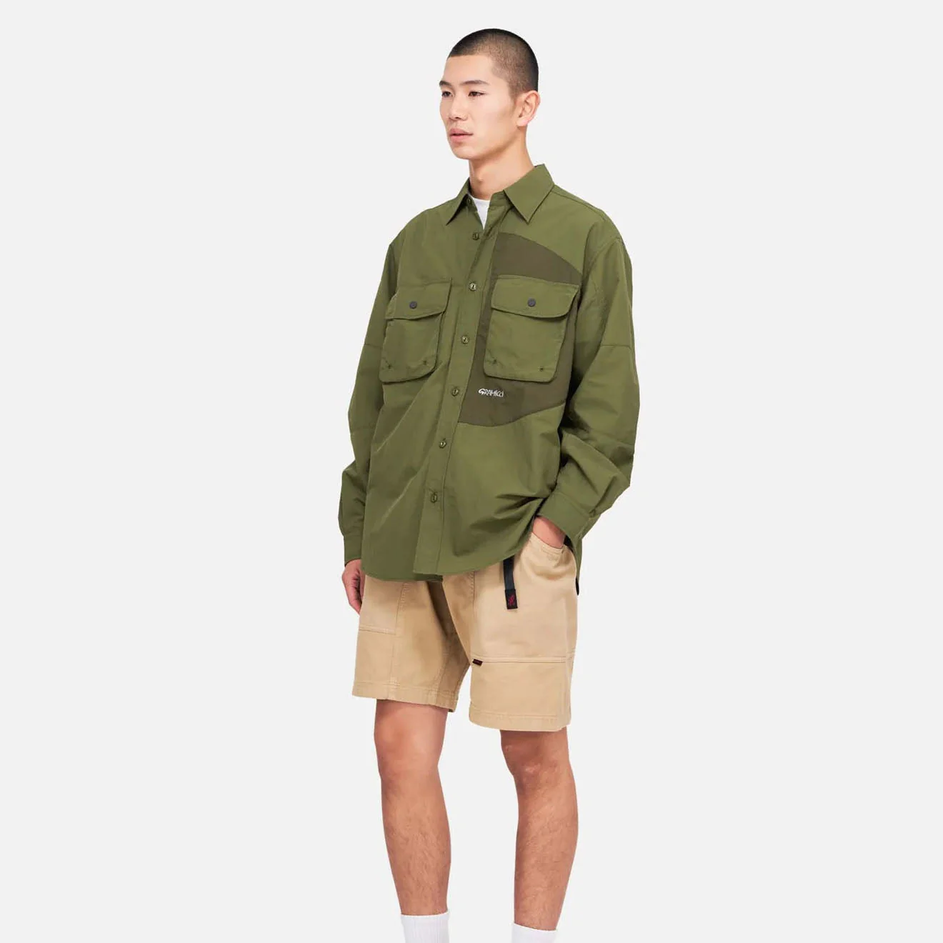 Gramicci Nylon Brentwood Shirt Olive - Image 5