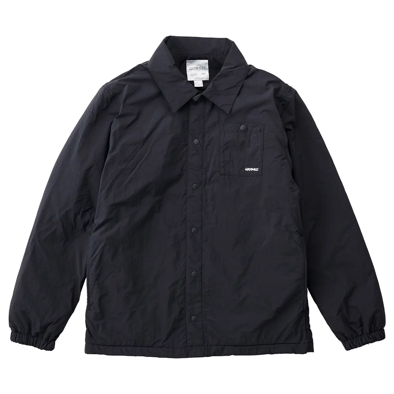 Gramicci Nylon Fleece Coaches Overshirt Black