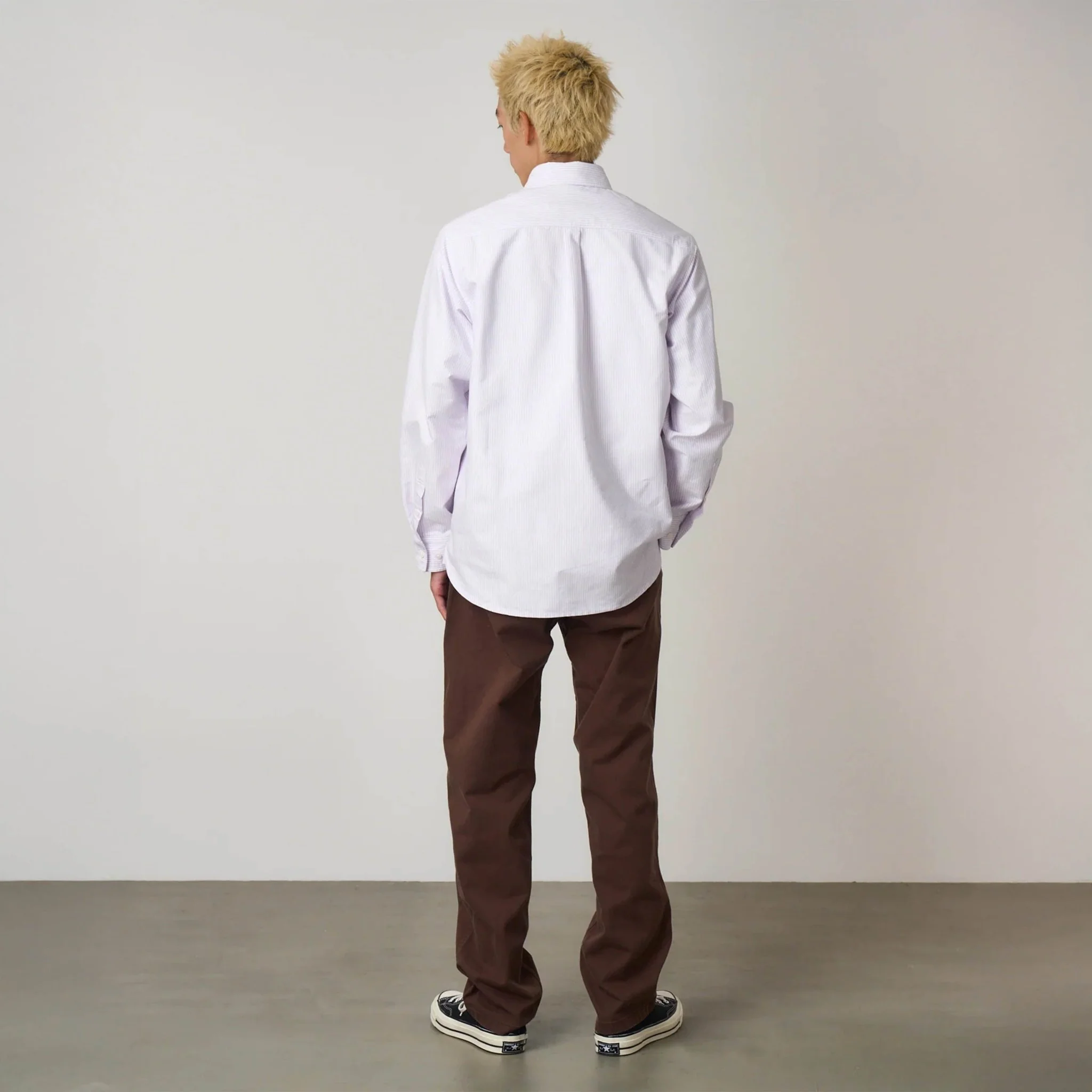 Gramicci Oxford Button Down Stance Shirt Iris Stripe - Image 4
