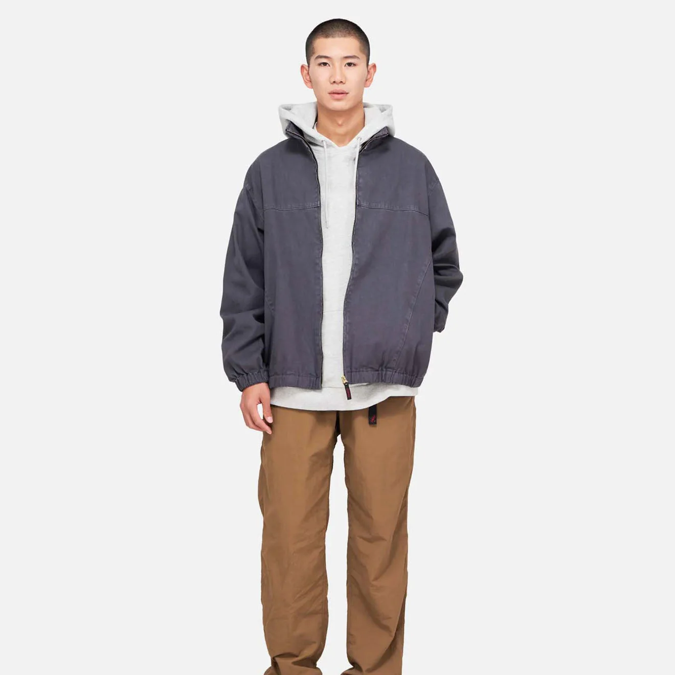 Gramicci Twill-Around Jacket Fossil Grey Pigment - Image 2