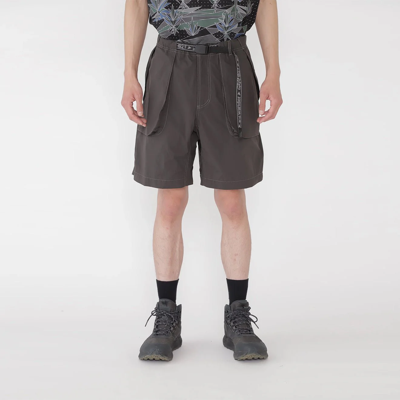 Gramicci x And Wander Brushed Nylon Short Charcoal - Image 3