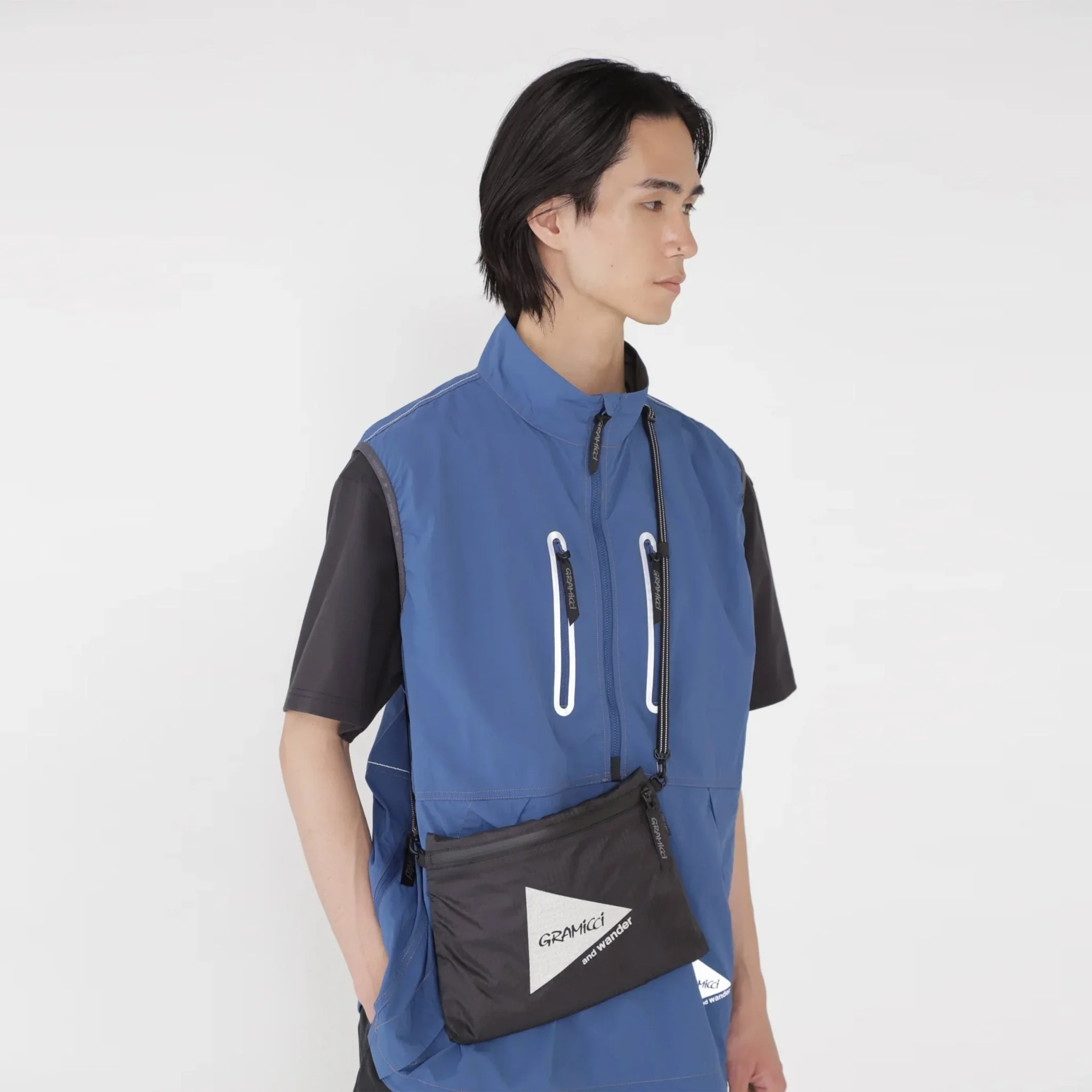 Gramicci x And Wander Nylon Sacoche Black - Image 2