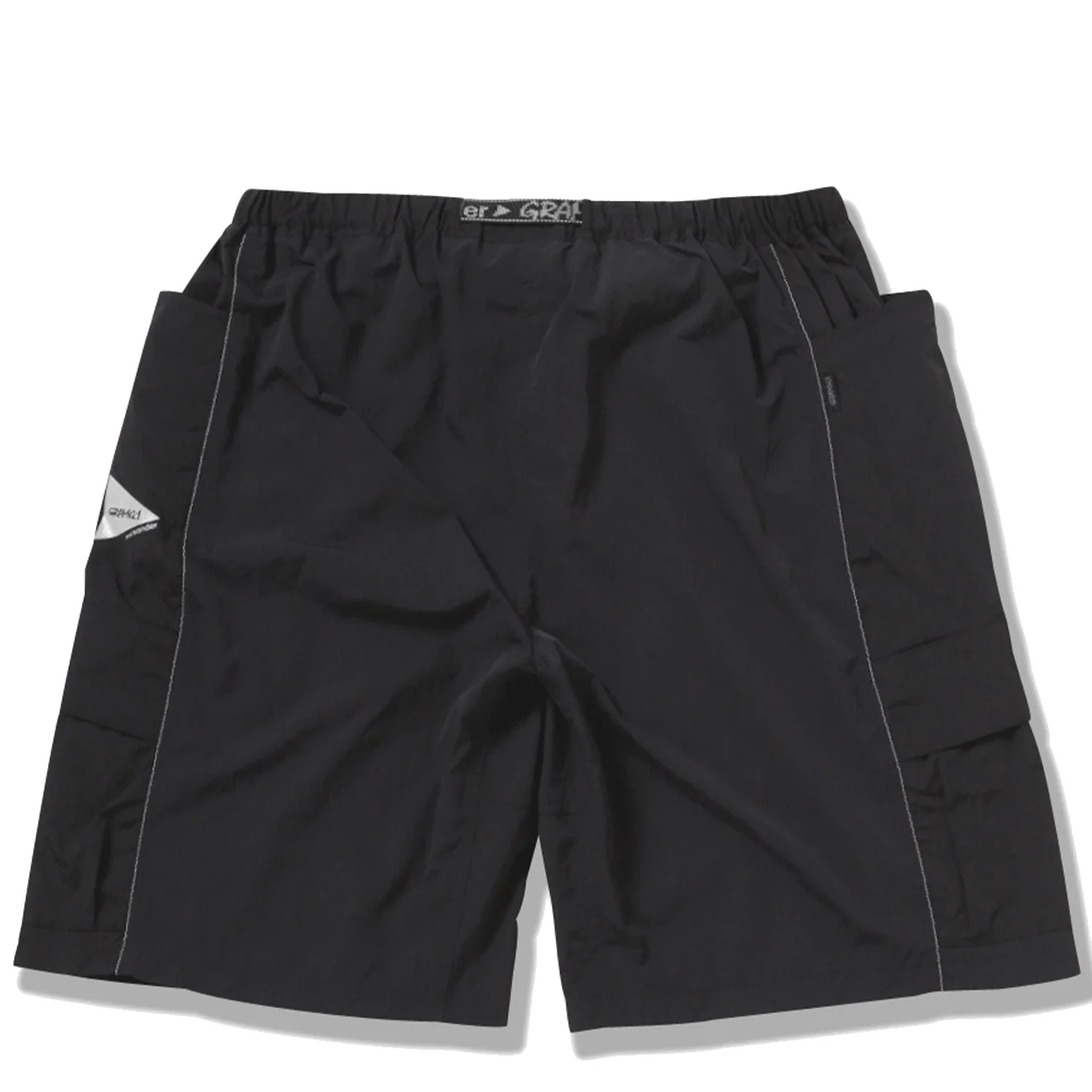 Gramicci x And Wander Patchwork Wind Short Black - Image 2