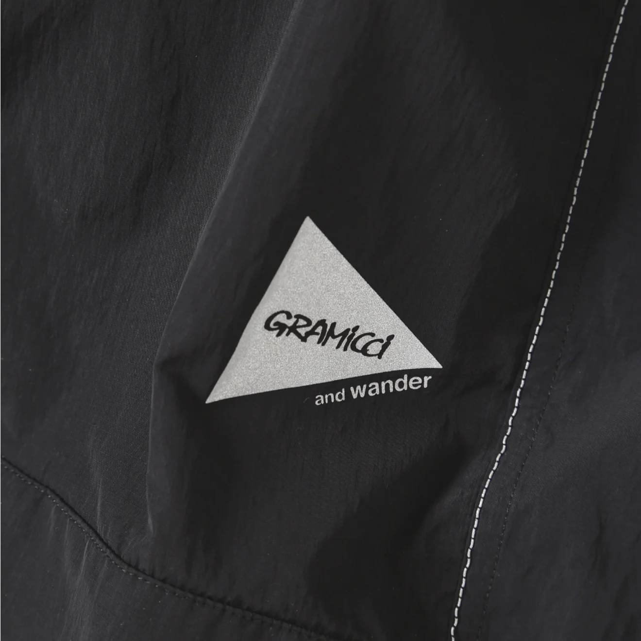 Gramicci x And Wander Patchwork Wind Short Black - Image 8