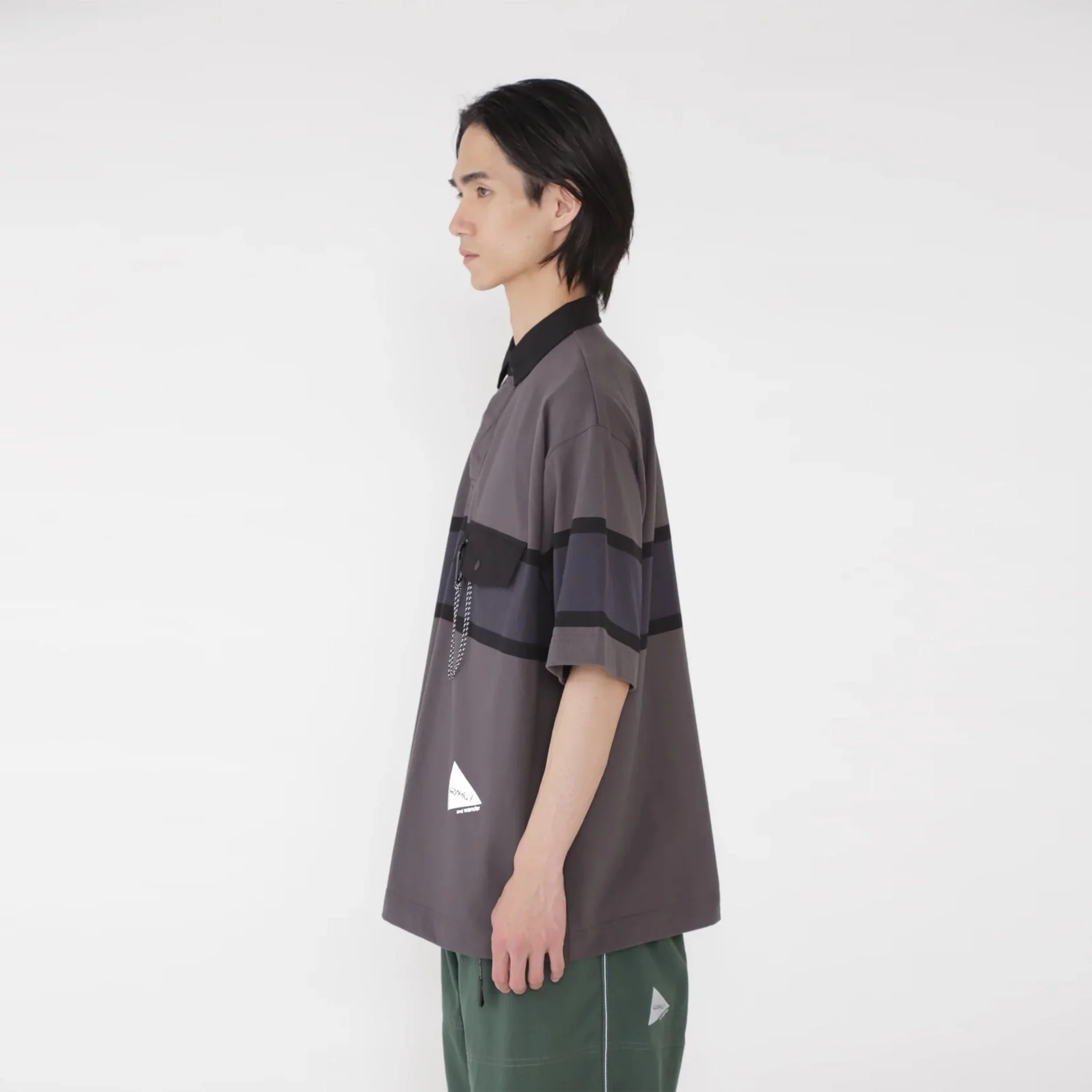 Gramicci x And Wander Tech Rugby Shirt Charcoal - Image 10