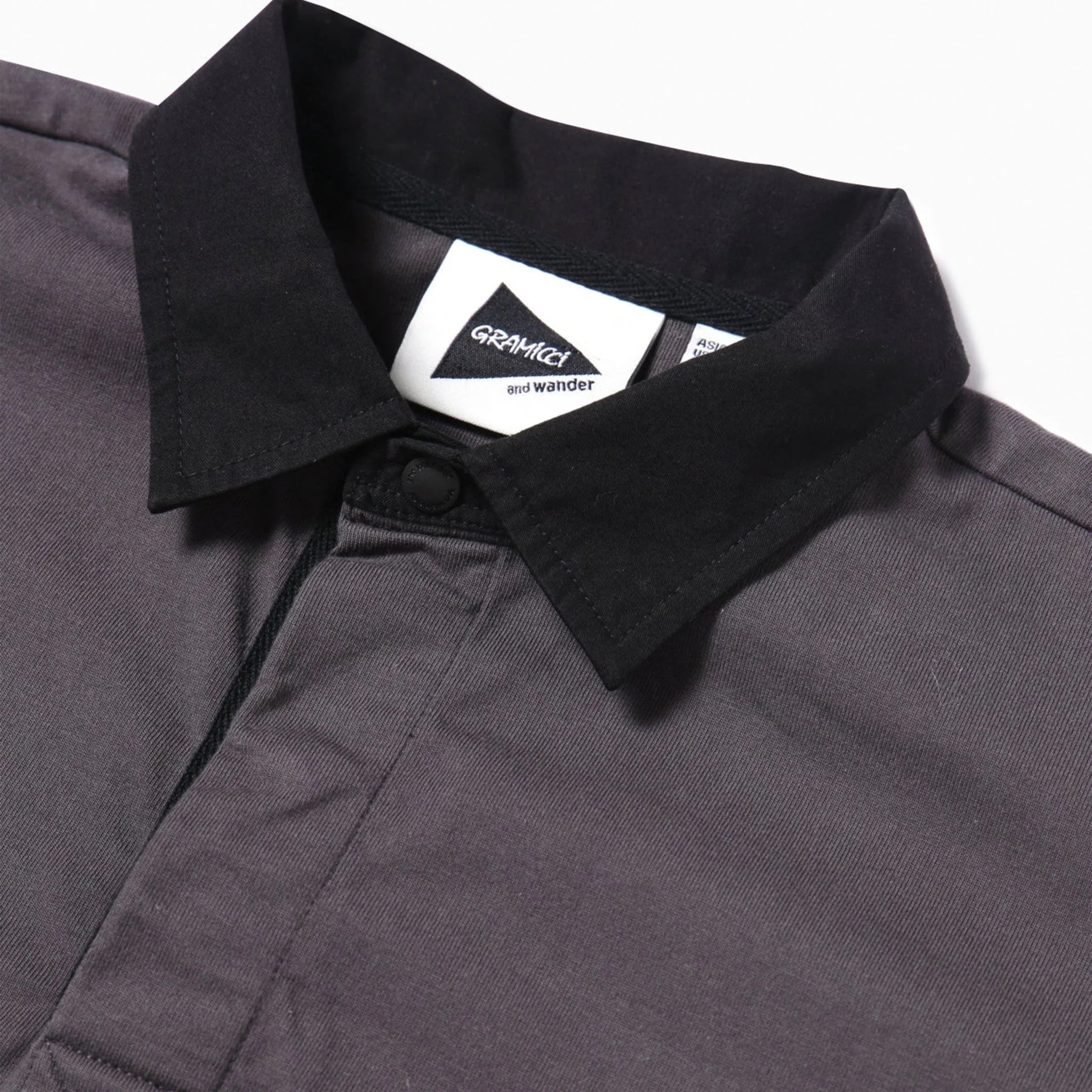 Gramicci x And Wander Tech Rugby Shirt Charcoal - Image 3