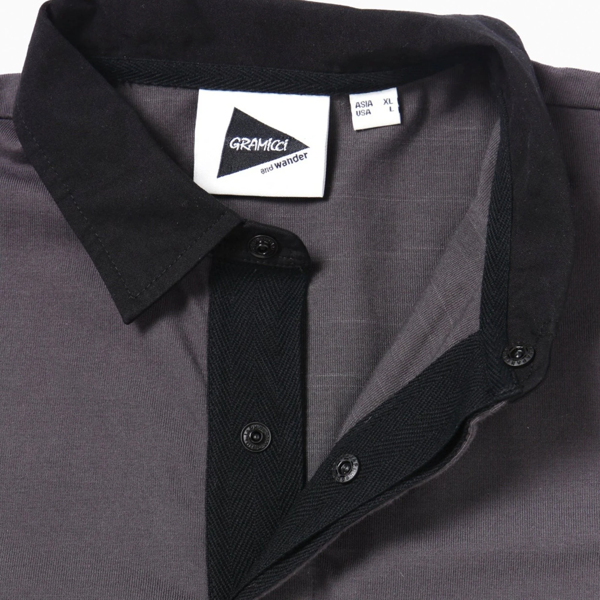 Gramicci x And Wander Tech Rugby Shirt Charcoal - Image 4