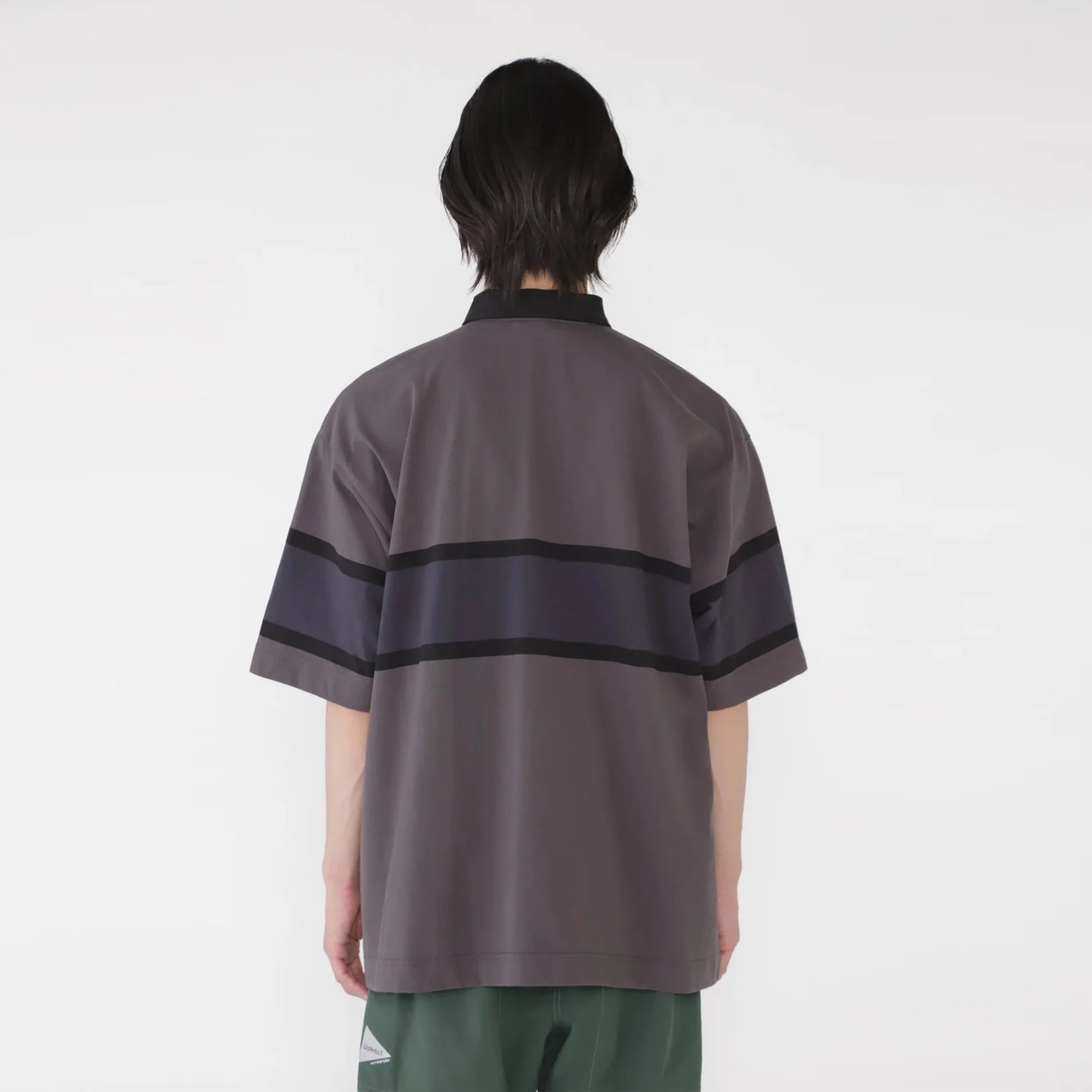 Gramicci x And Wander Tech Rugby Shirt Charcoal - Image 8