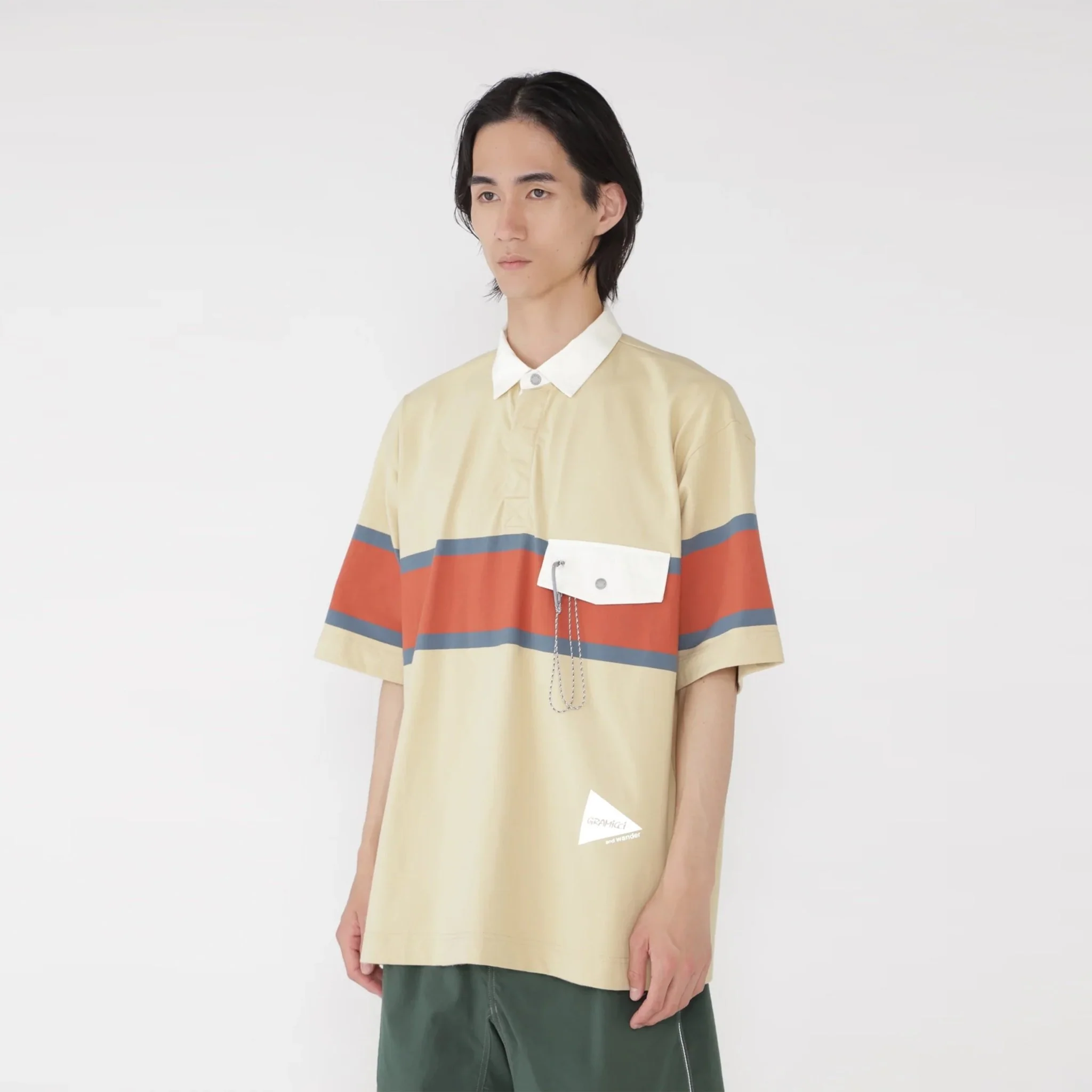 Gramicci x And Wander Tech Rugby Shirt Yellow - Image 4