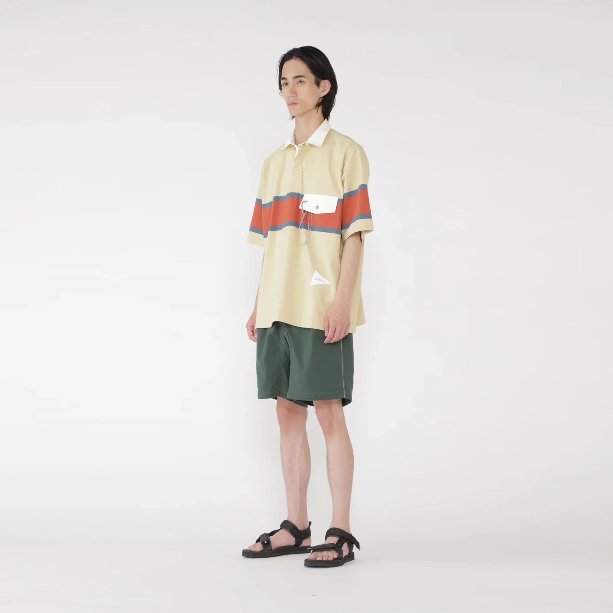 Gramicci x And Wander Tech Rugby Shirt Yellow - Image 5