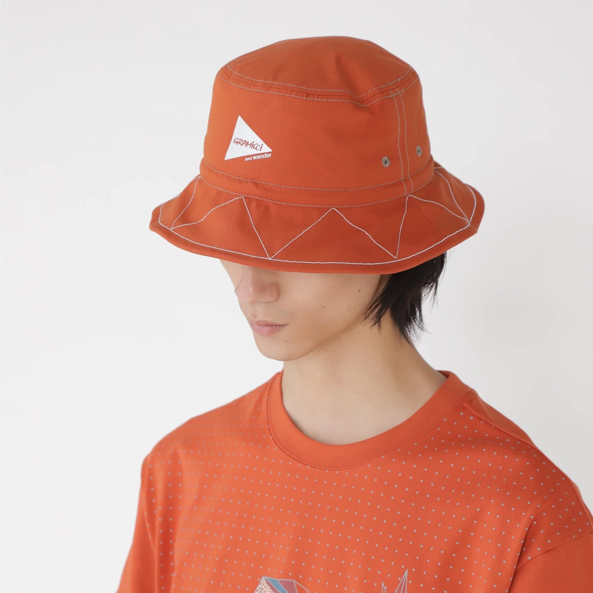 Gramicci x And Wander Zigzag Stitch Hat Red - Image 2