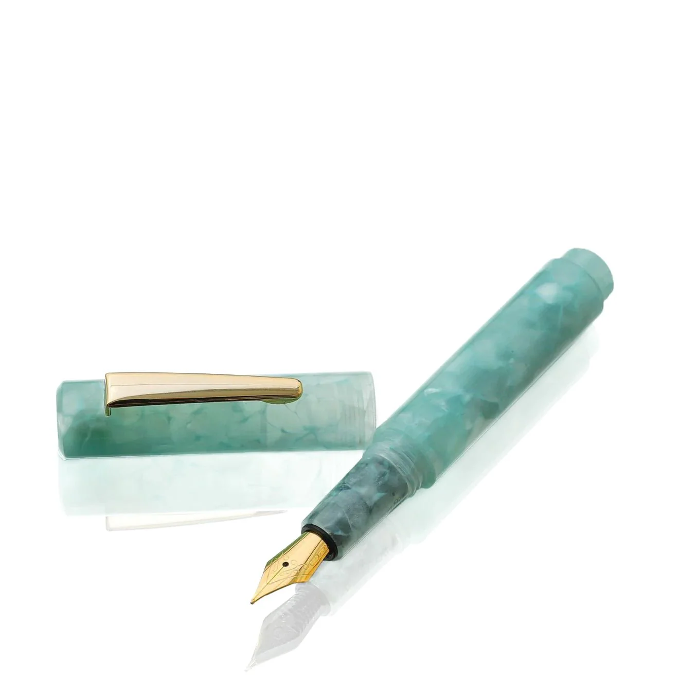 Hightide Attache Marbled Fountain Pen Mint - Image 2