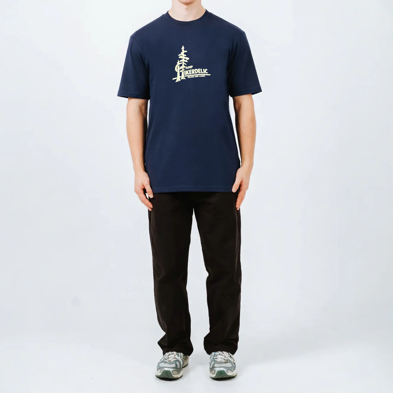 Hikerdelic Camp Logo T-Shirt Navy - Image 3