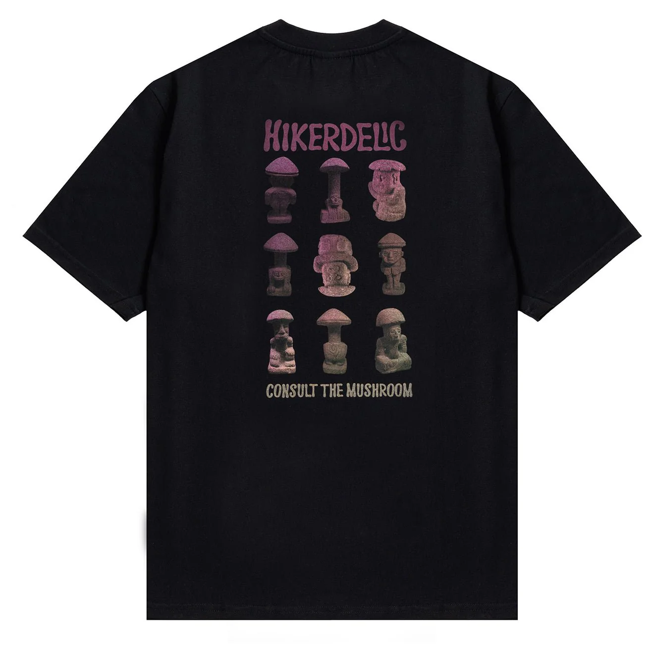 Hikerdelic Consult The Mushroom SS T-Shirt Black - Image 2