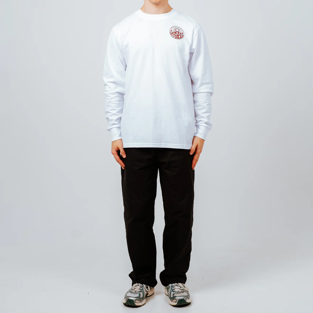 Hikerdelic Core Logo LS T-Shirt White - Image 3