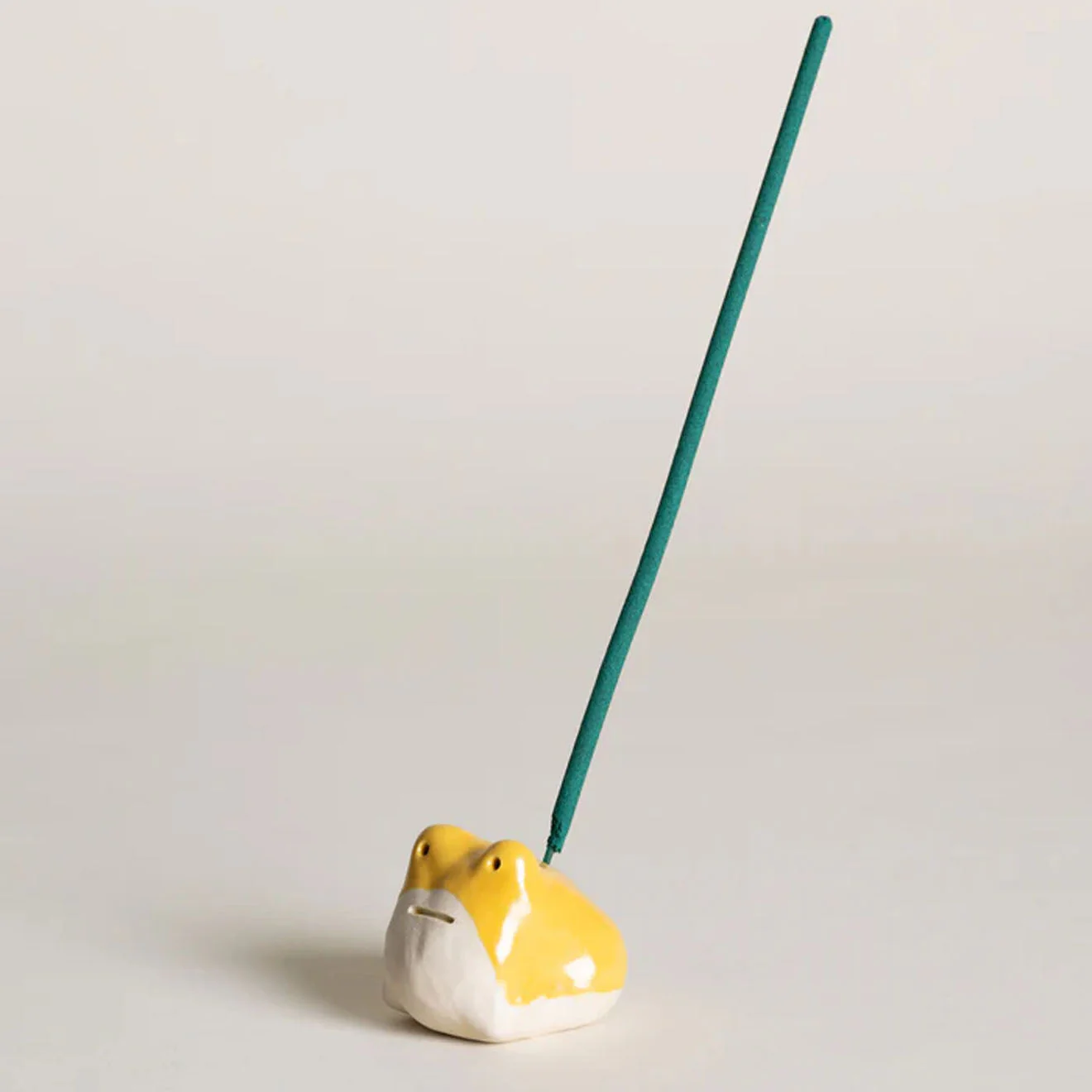 Hikerdelic Kaeru Ceramic Incense Holder Yellow - Image 4