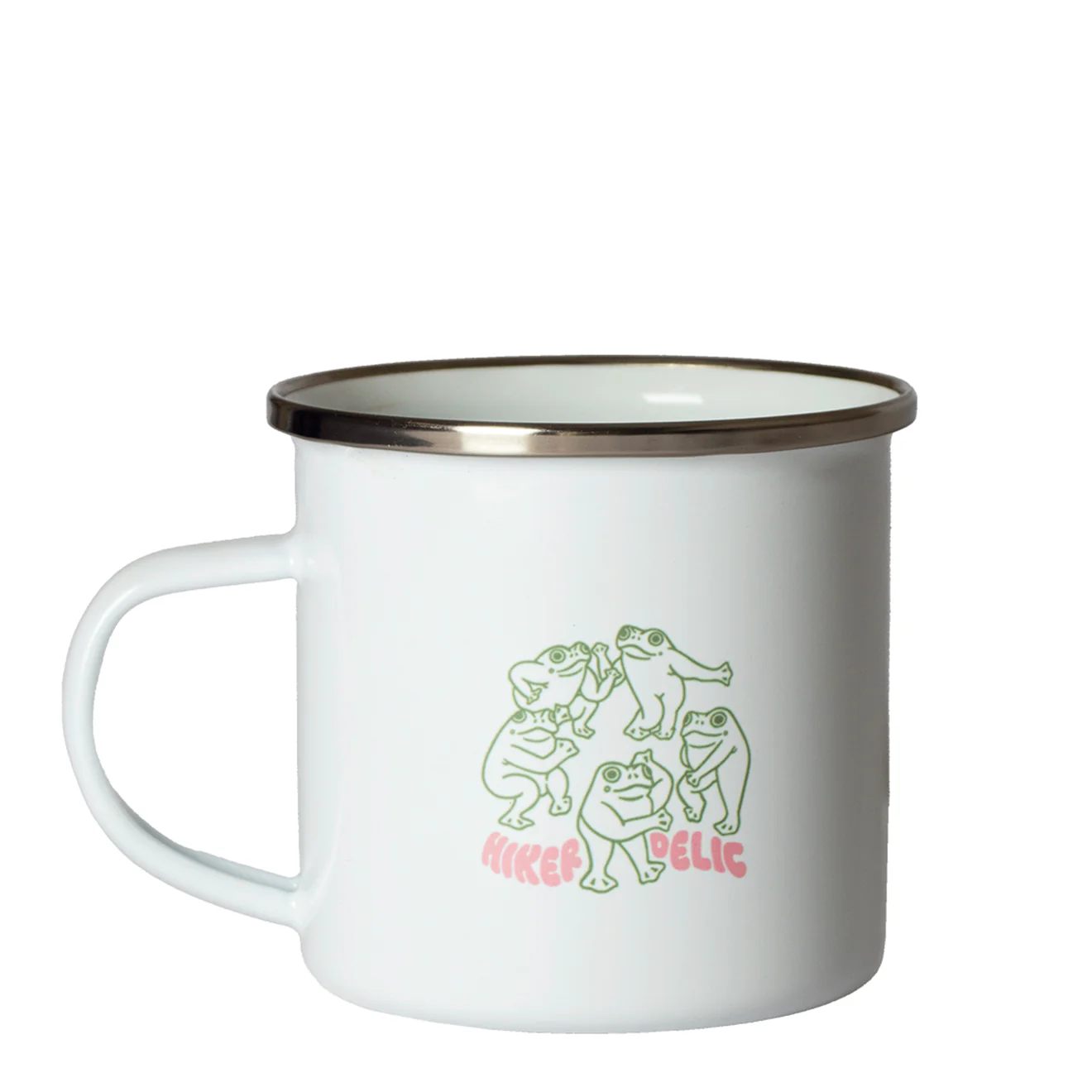 Hikerdelic Kaeru Enamel Mug White
