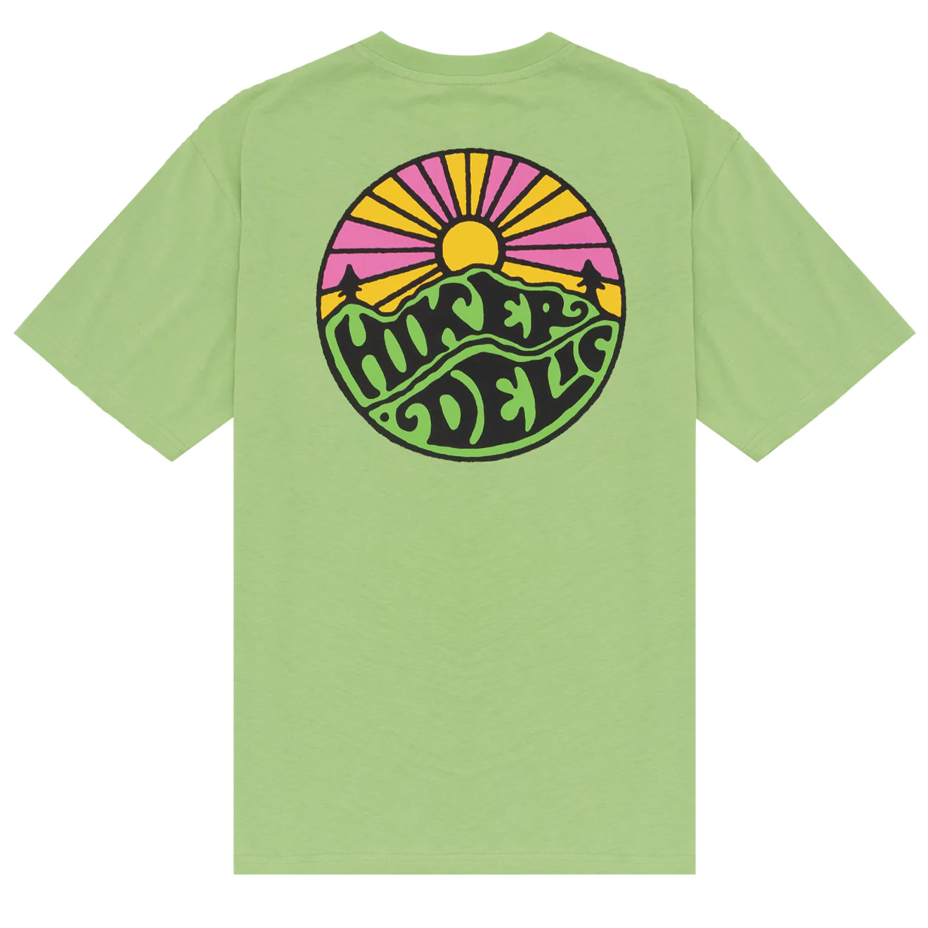 Hikerdelic Original Logo SS T-Shirt - Lime - Image 2