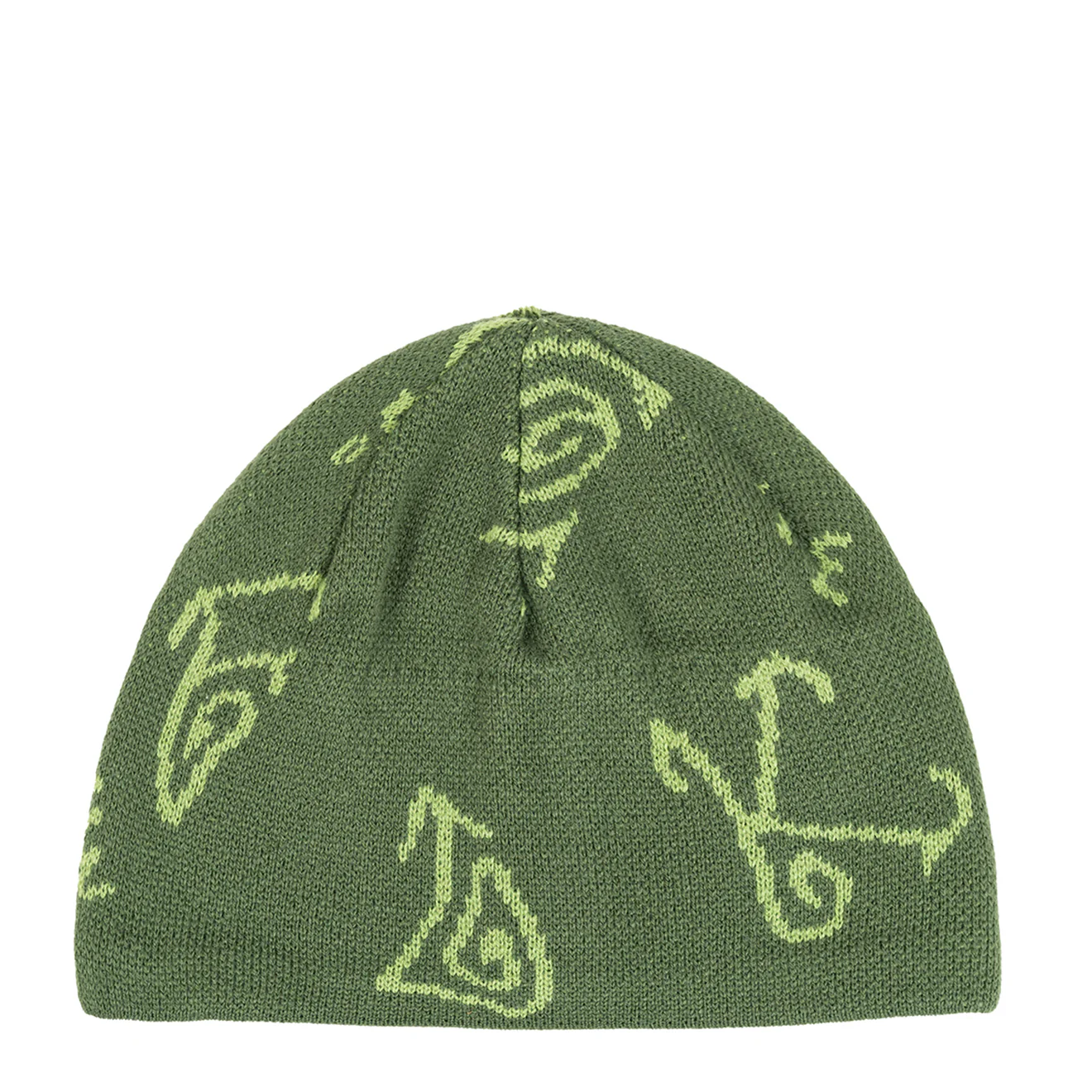 Hikerdelic Petroglyph Skull Beanie Forest Green