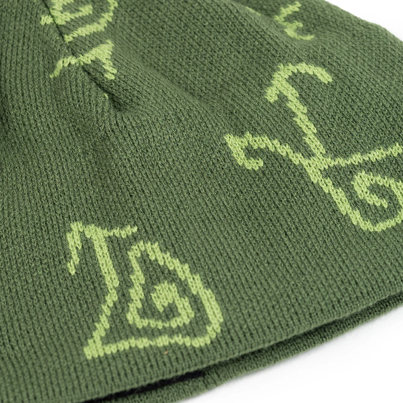 Hikerdelic Petroglyph Skull Beanie Forest Green - Image 4