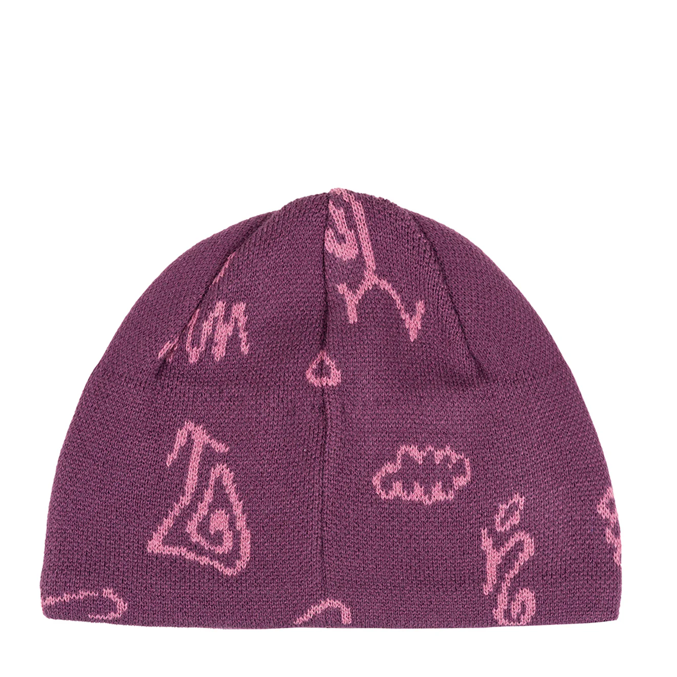Hikerdelic Petroglyph Skull Beanie Grape - Image 4