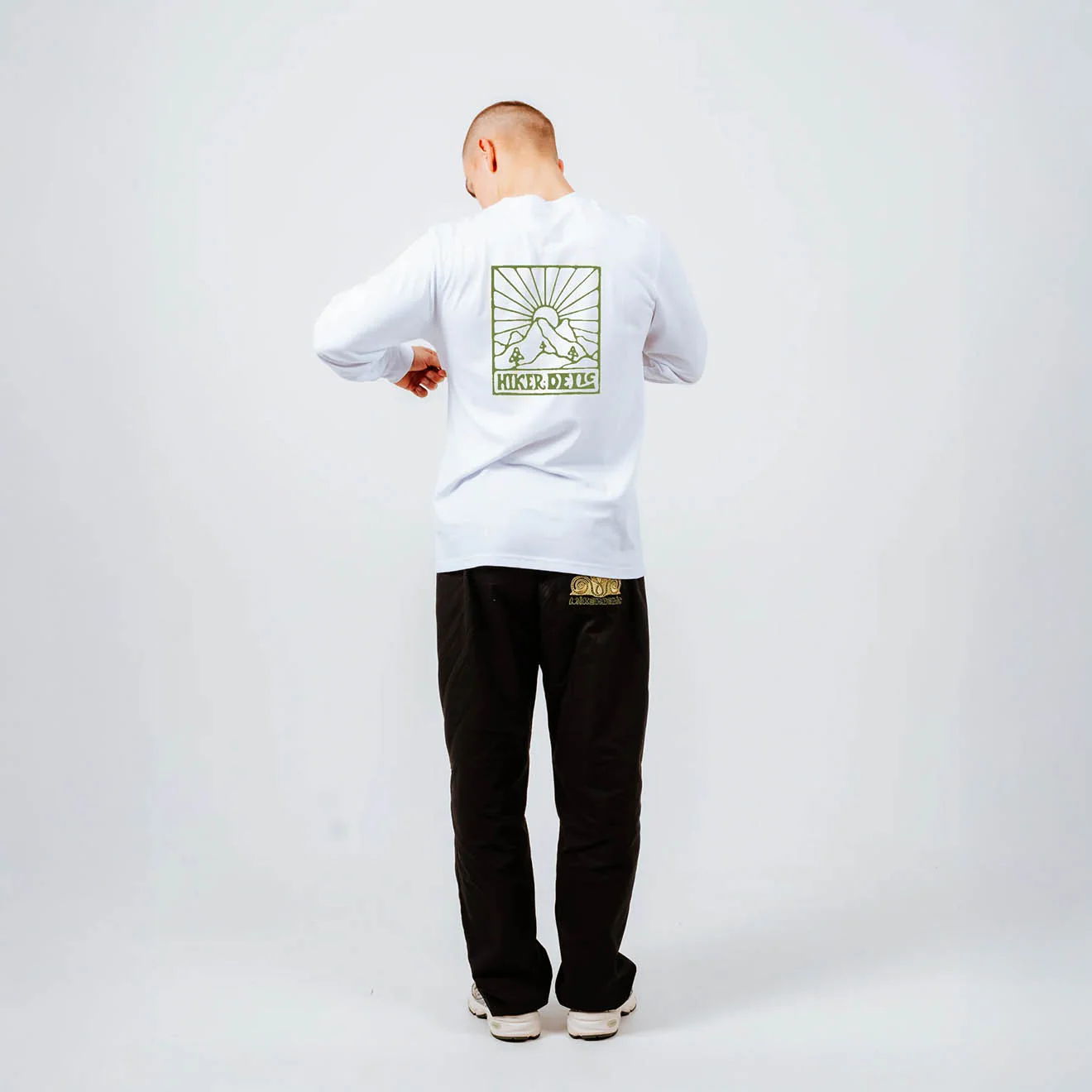 Hikerdelic Quad Logo LS T-Shirt White - Image 3