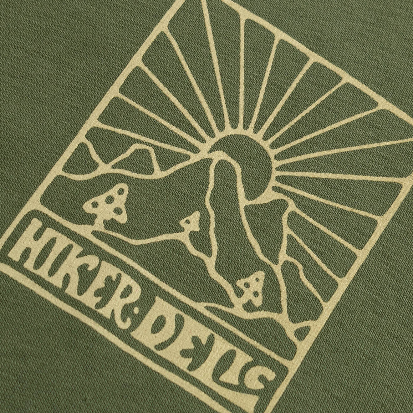Hikerdelic Quad Logo T-Shirt Sage - Image 4