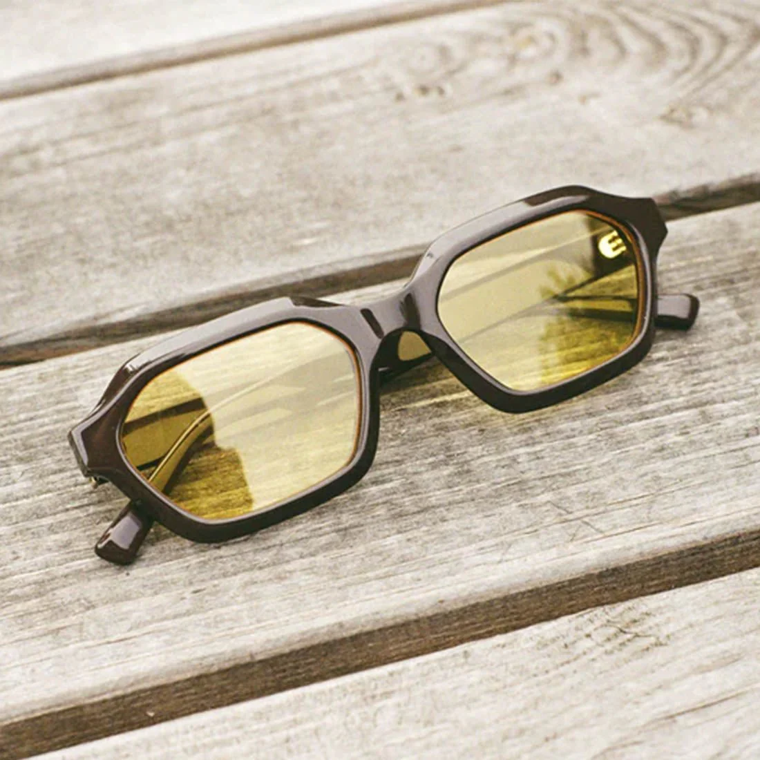 Hikerdelic x MessyWeekend Anthony Sunglasses Brown Yellow - Image 6