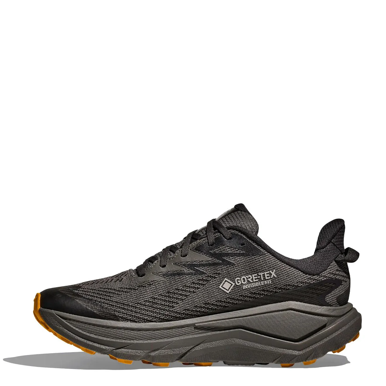 Hoka Challenger 8 GoreTex Trainer Asphalt Grey / Varsity Yellow - Image 2