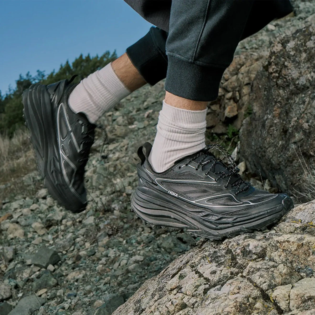 Hoka Stinson One7 Trainer Black / Silver - Image 7