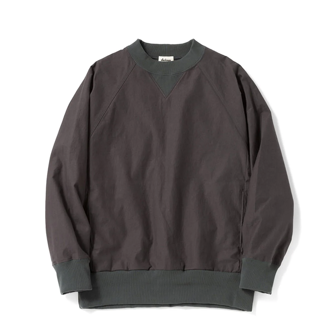 Jackman Back Nep Sweat Crewneck Dark Grey / Green