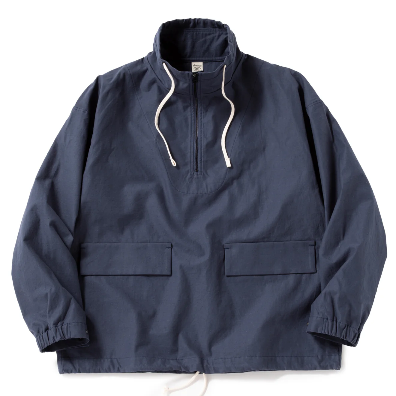 Jackman Back Nep Himo Stand Neck Classic Navy