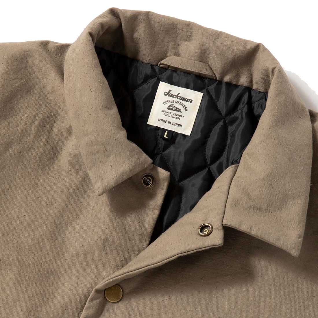 Jackman Back Nep Padded Coach Jacket Sepia - Image 4