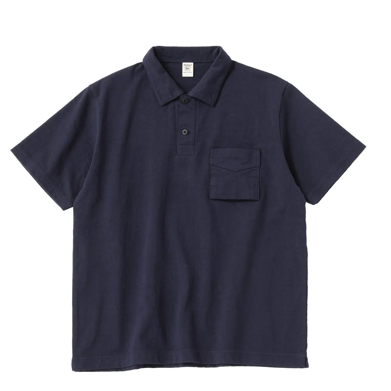 Jackman Dotsume Pocket Polo Navy