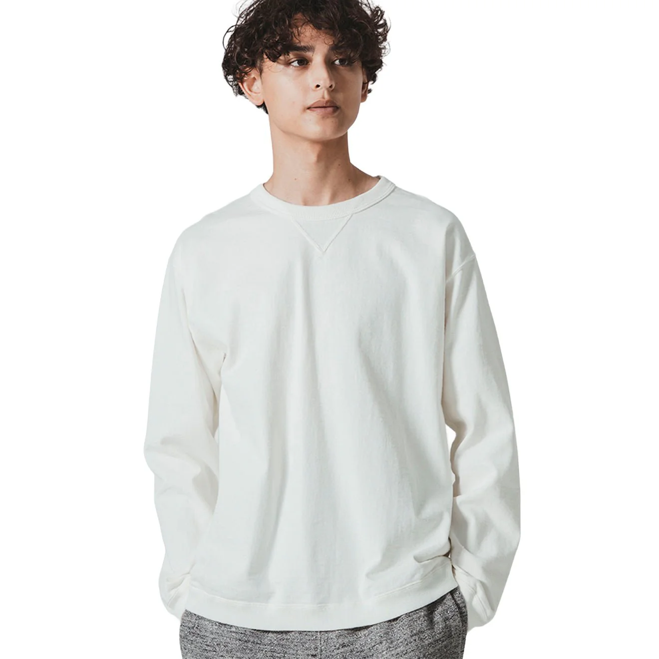 Jackman Dotsume Rib L/S T-shirt Olive - Image 2