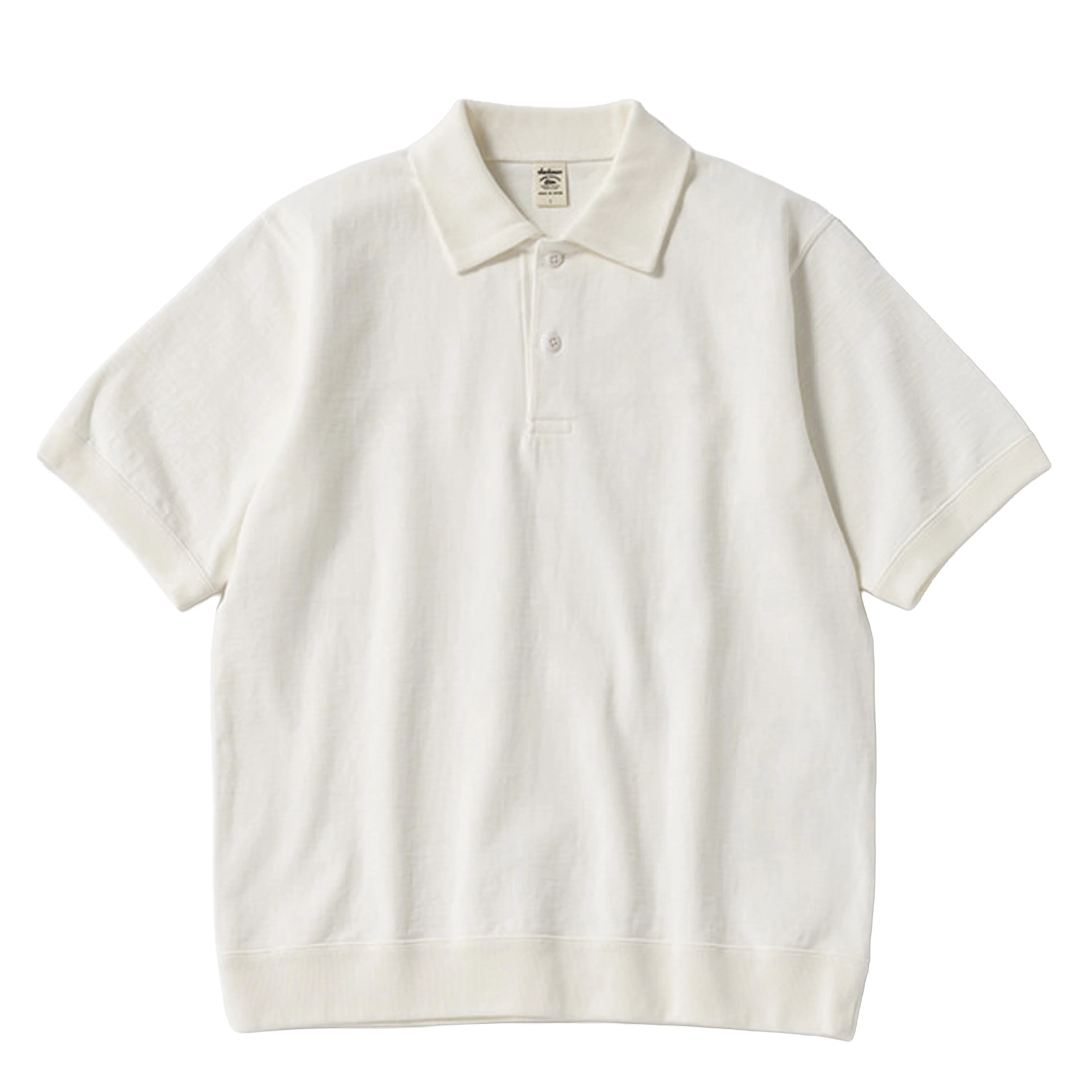 Jackman Dotsume Rib S/S Polo Shirt Off White
