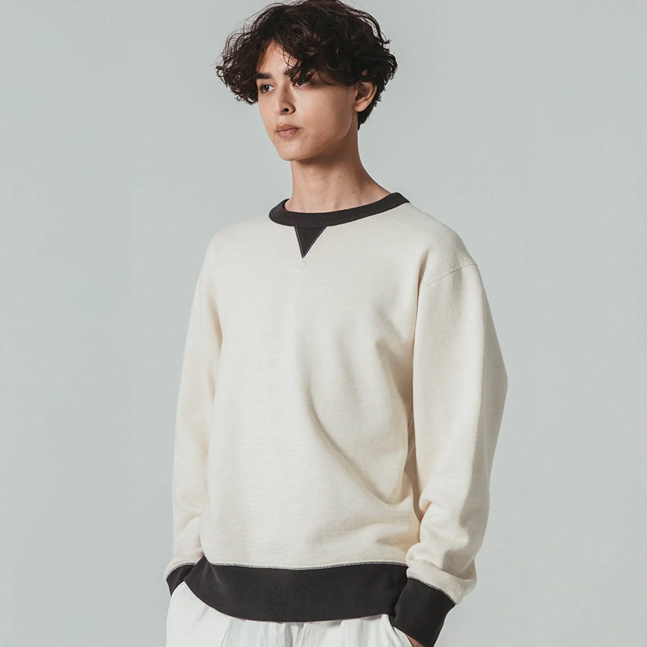 Jackman GG Sweat Crewneck Ivory / Ink Black - Image 2