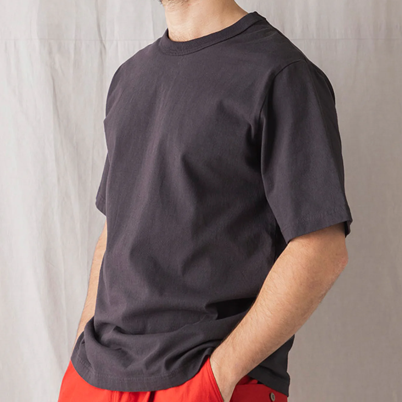 Jackman Lead-Off T-shirt Ink Black - Image 3