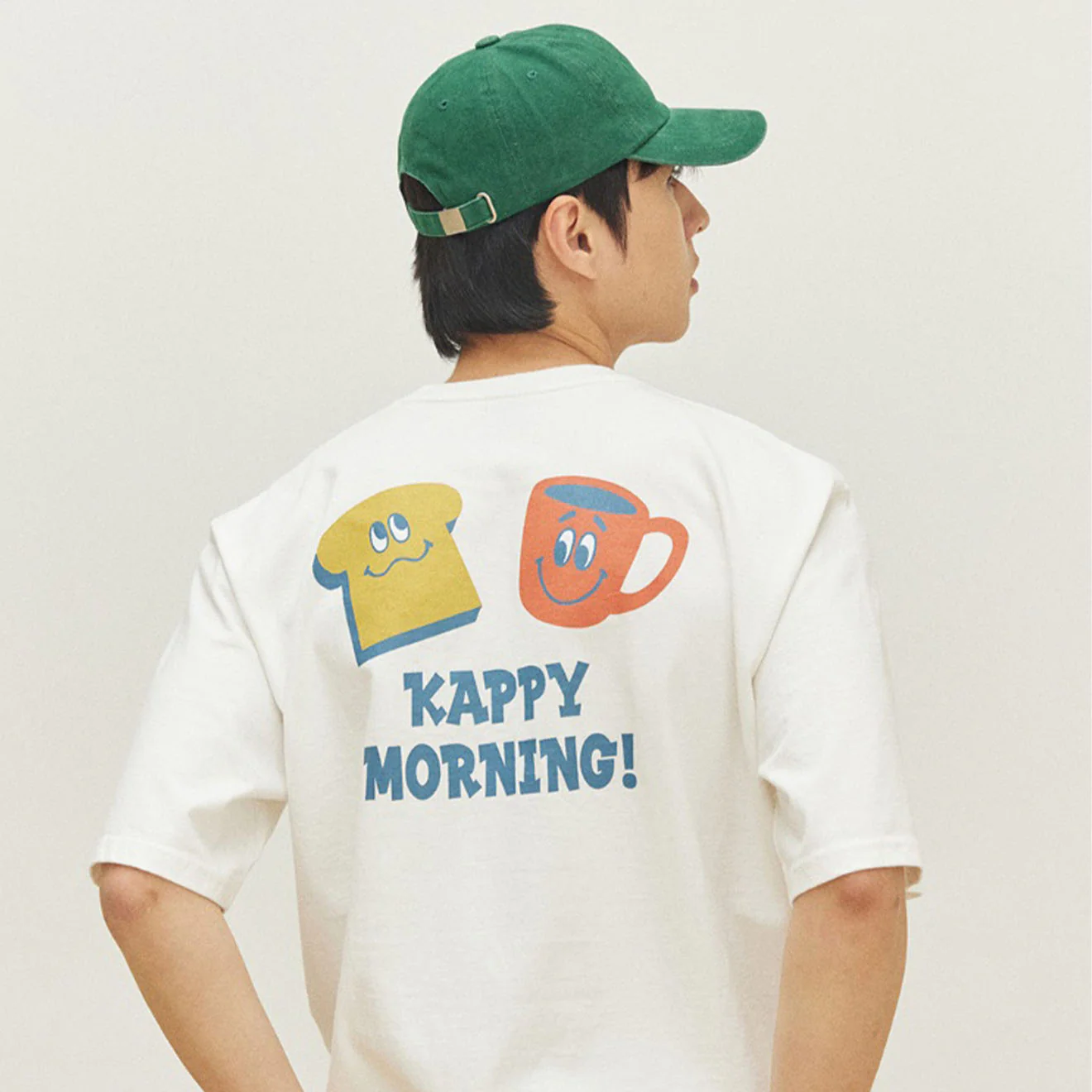 Kappy Kappy Morning Half T-Shirt Toru Fukuda Edition White - Image 2