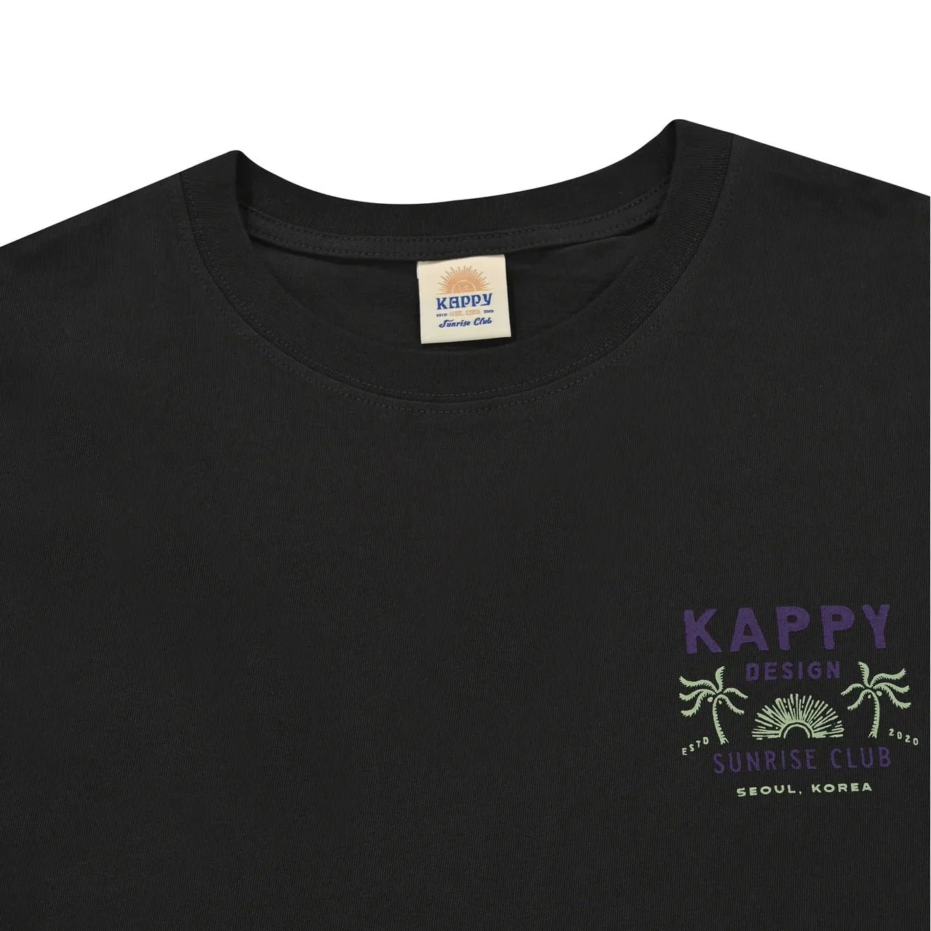 Kappy Palm Coast Half T-Shirt Charcoal - Image 4