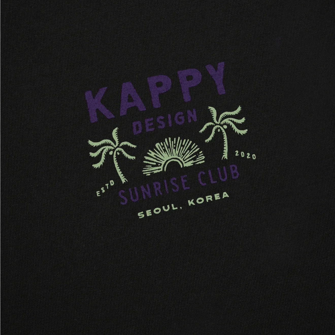 Kappy Palm Coast Half T-Shirt Charcoal - Image 5
