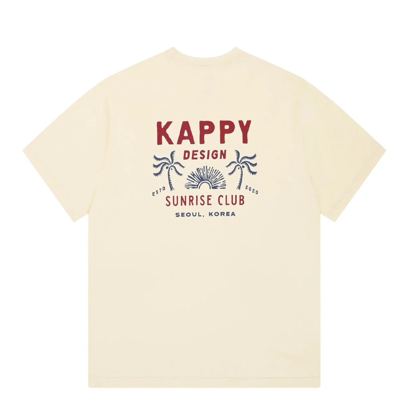Kappy Palm Coast Half T-Shirt Cream - Image 2