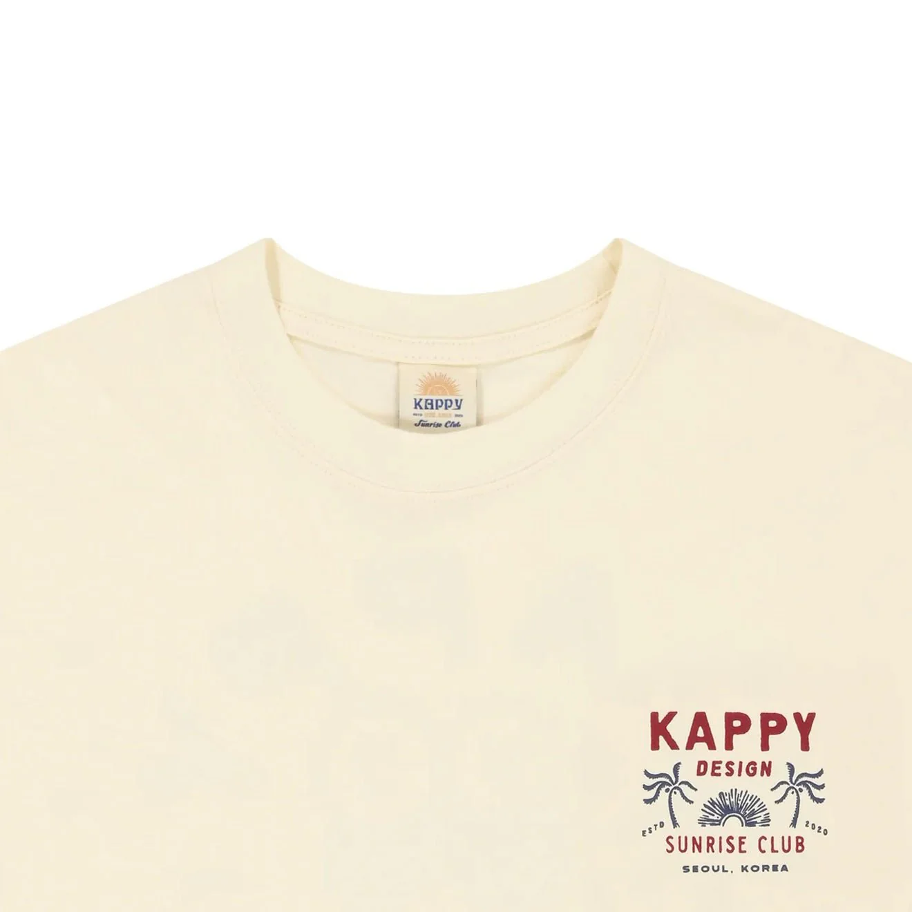 Kappy Palm Coast Half T-Shirt Cream - Image 3