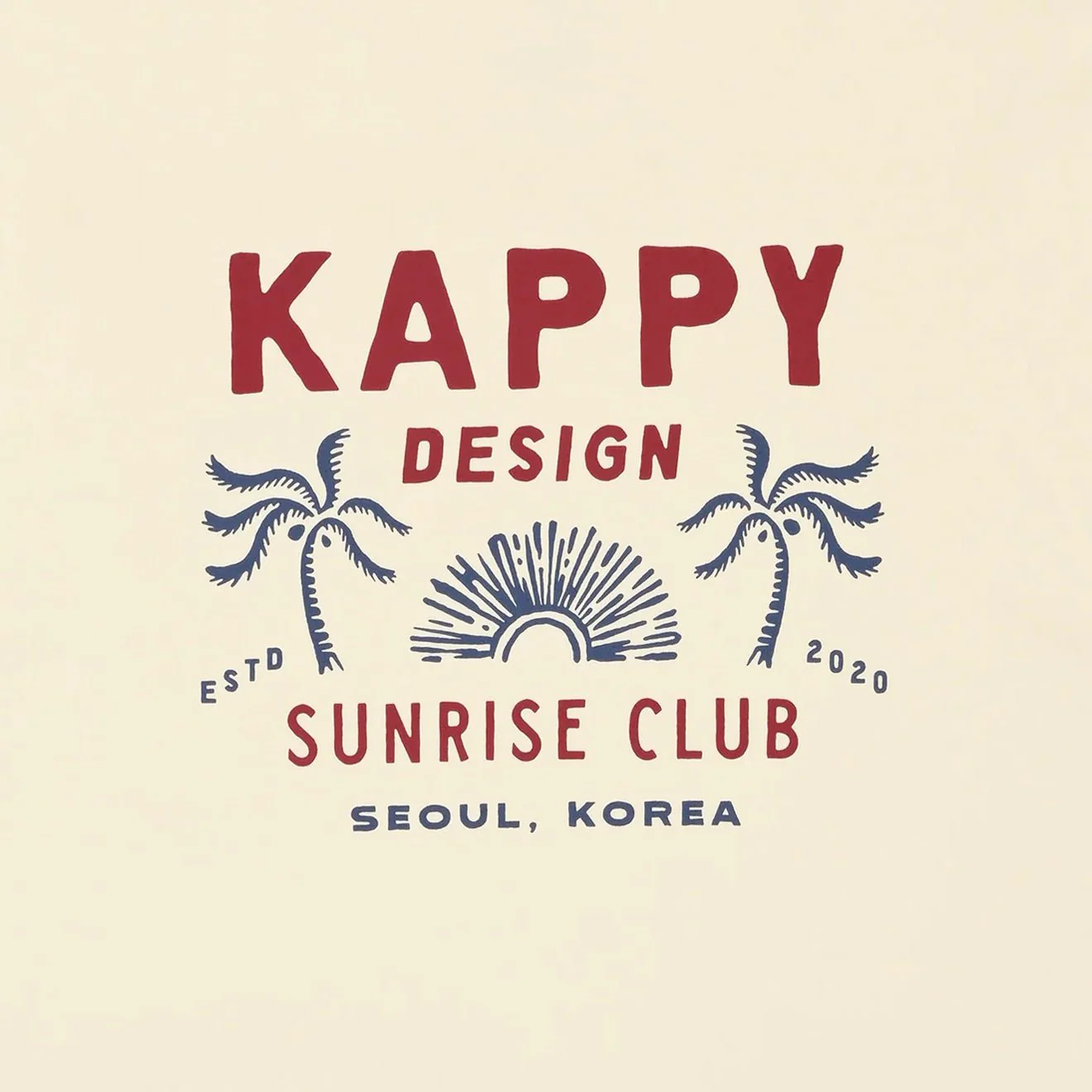 Kappy Palm Coast Half T-Shirt Cream - Image 4