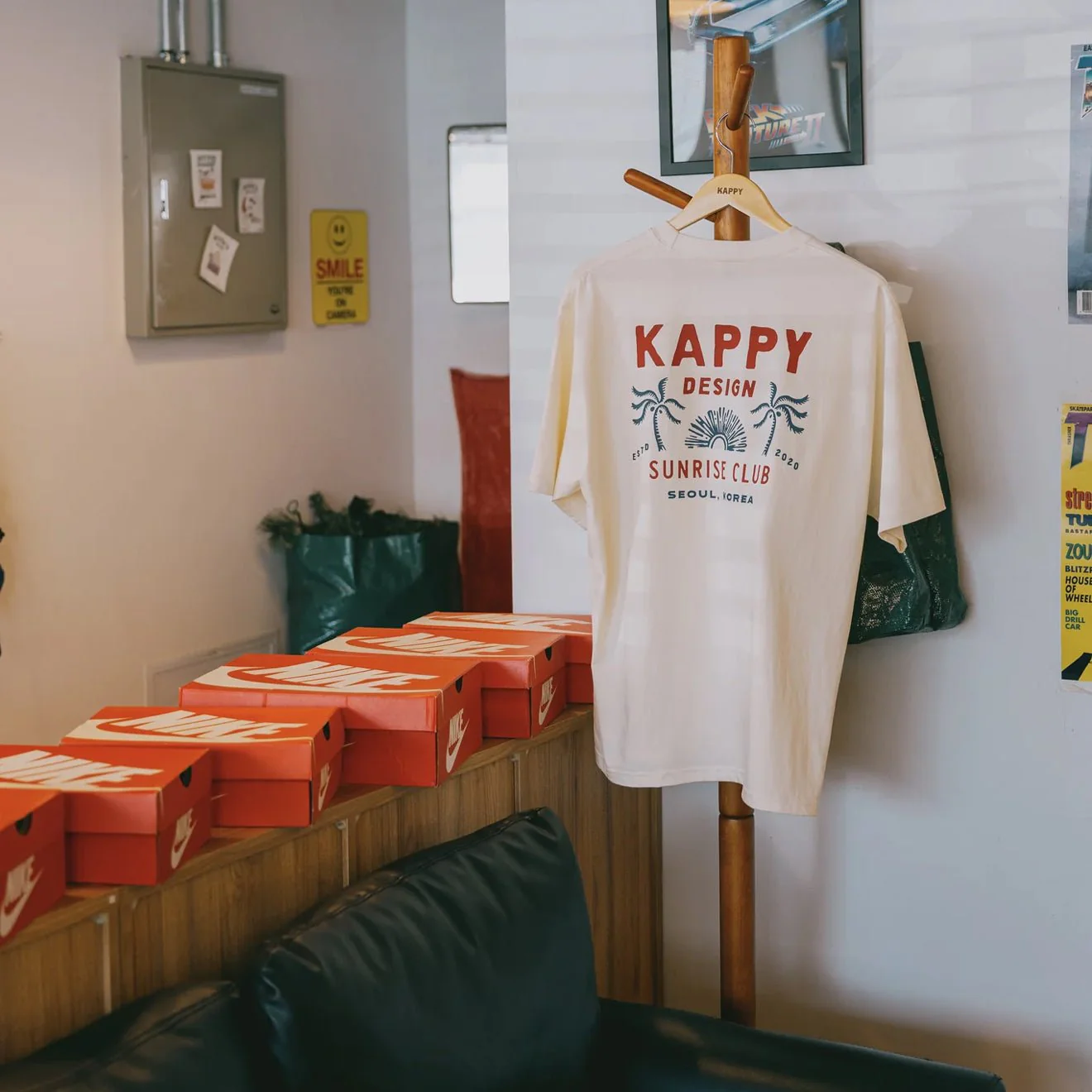 Kappy Palm Coast Half T-Shirt Cream - Image 5