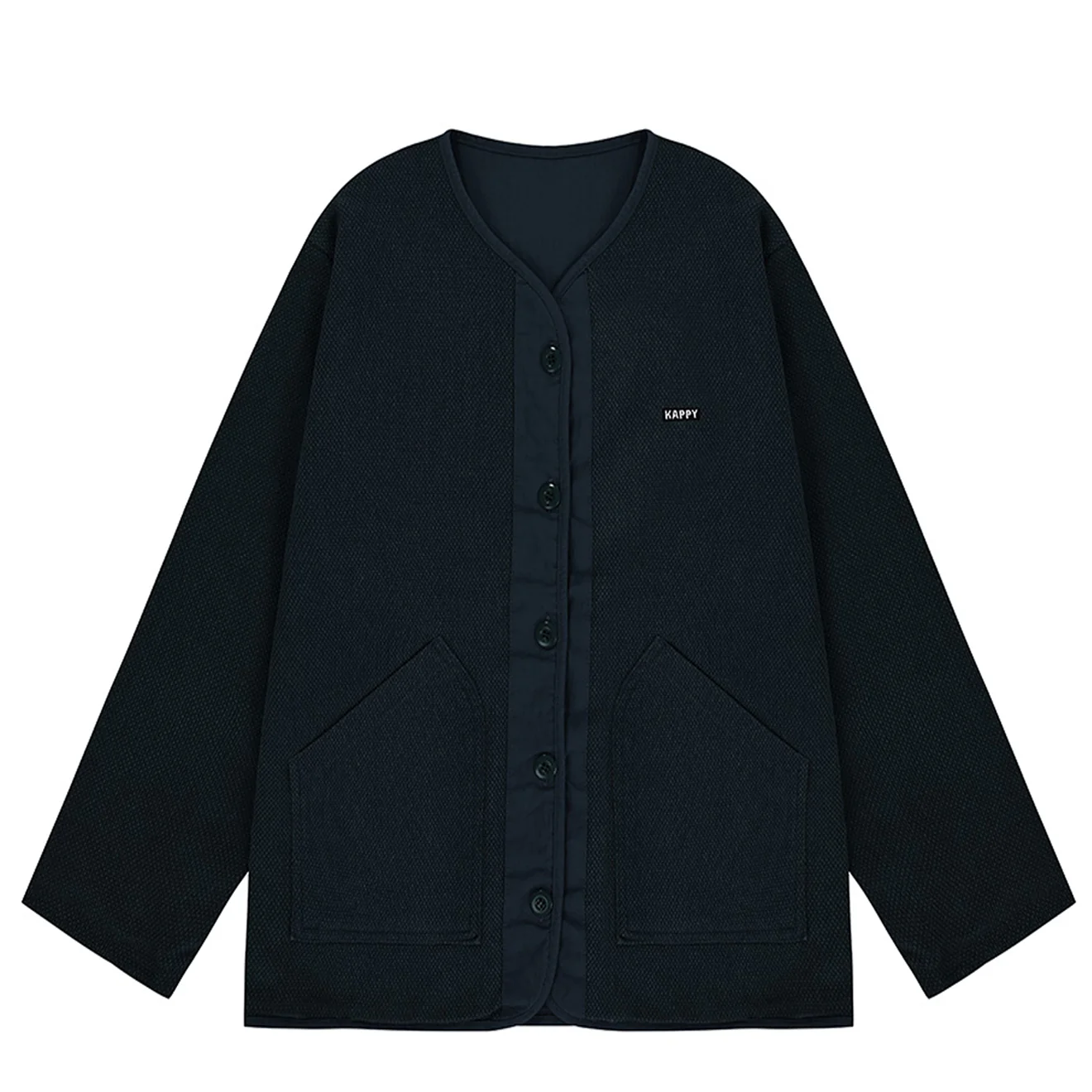 Kappy Reversible Utility Round Jacket Navy - Image 2