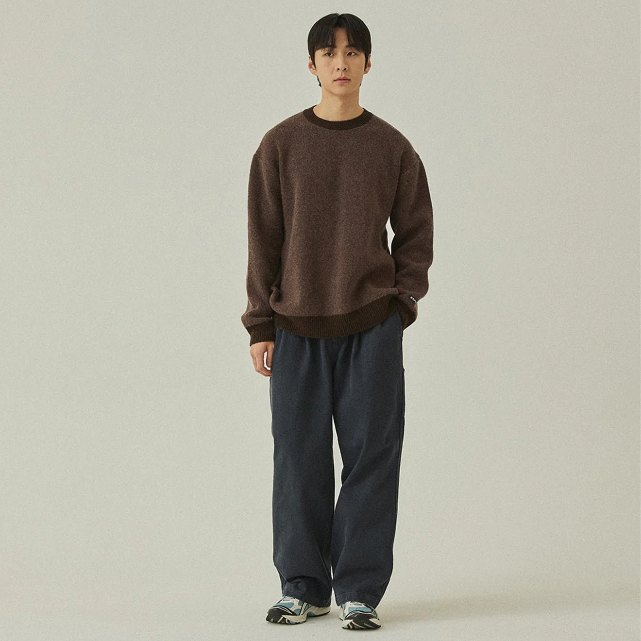 Kappy Ringer Round Wool Knit Brown - Image 2